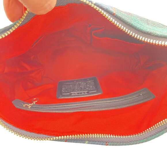 Rare Vintage Coach Holiday 2002 Green Tartan Plaid Wool Shoulder Bag With Matchi - Picture 11 of 16